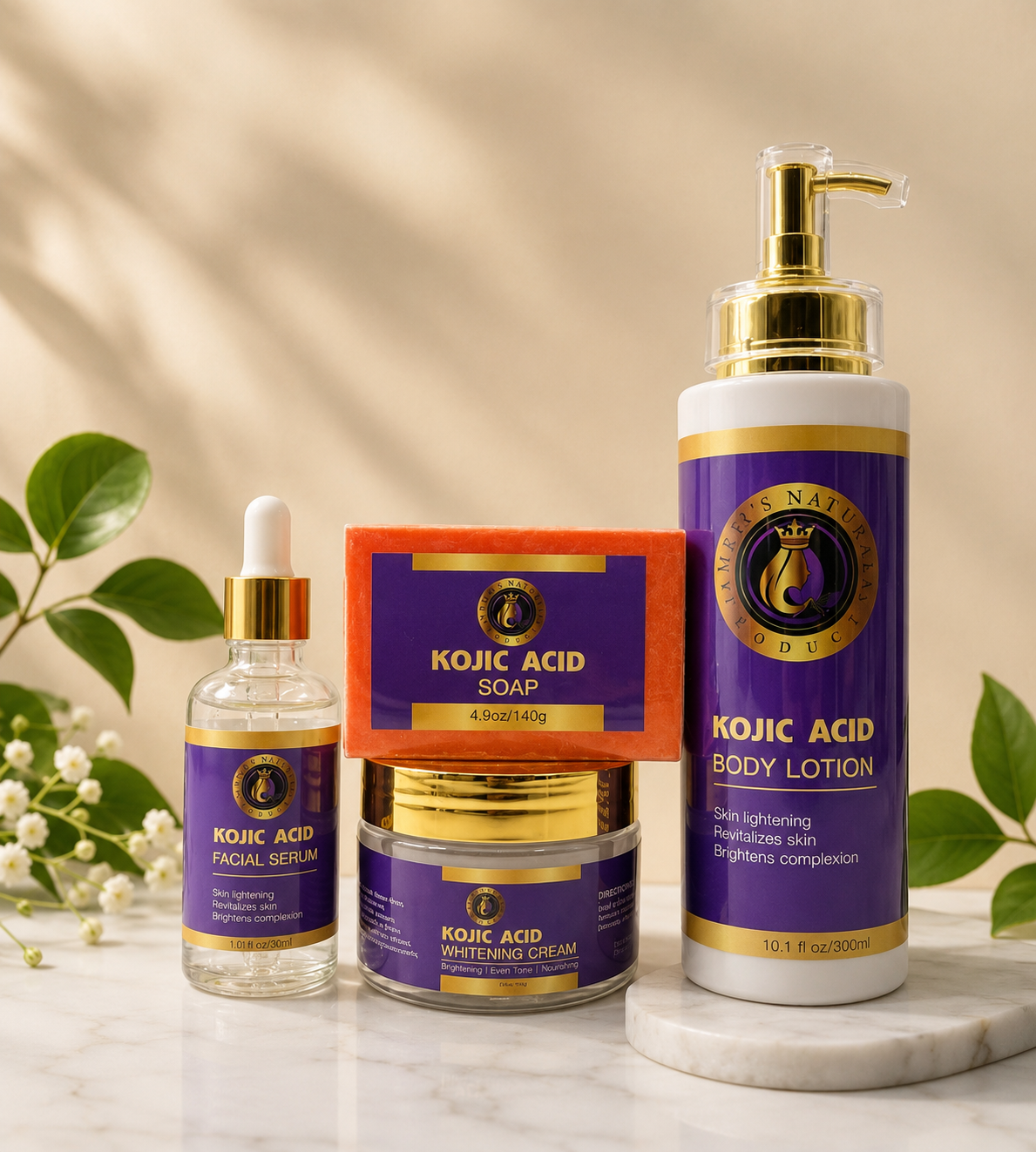 4 products body lotion