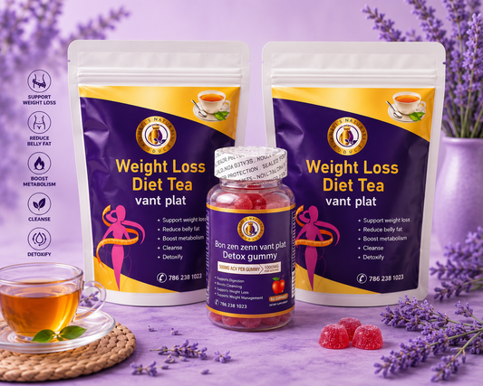 3 Weight loss tea & gummies flat belly
