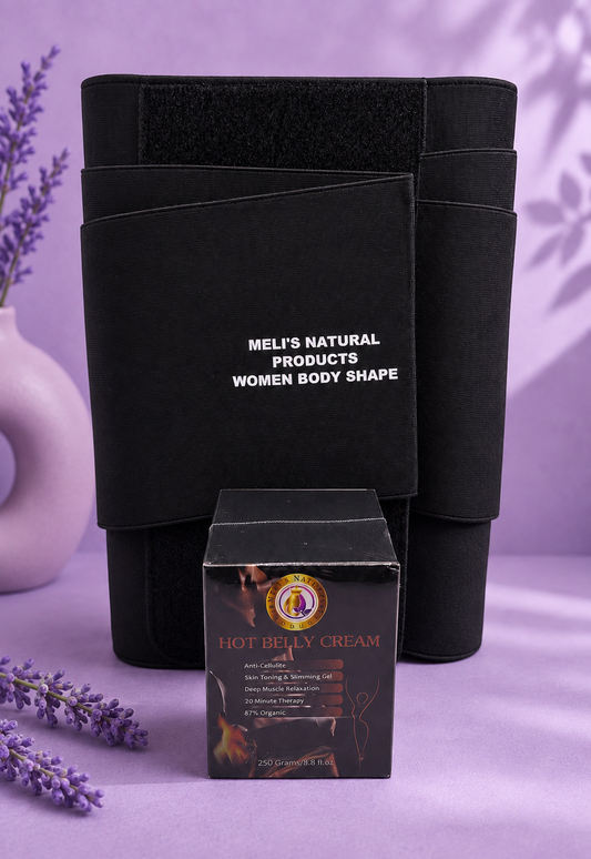 2 products hot belly cream massage & waist trainer