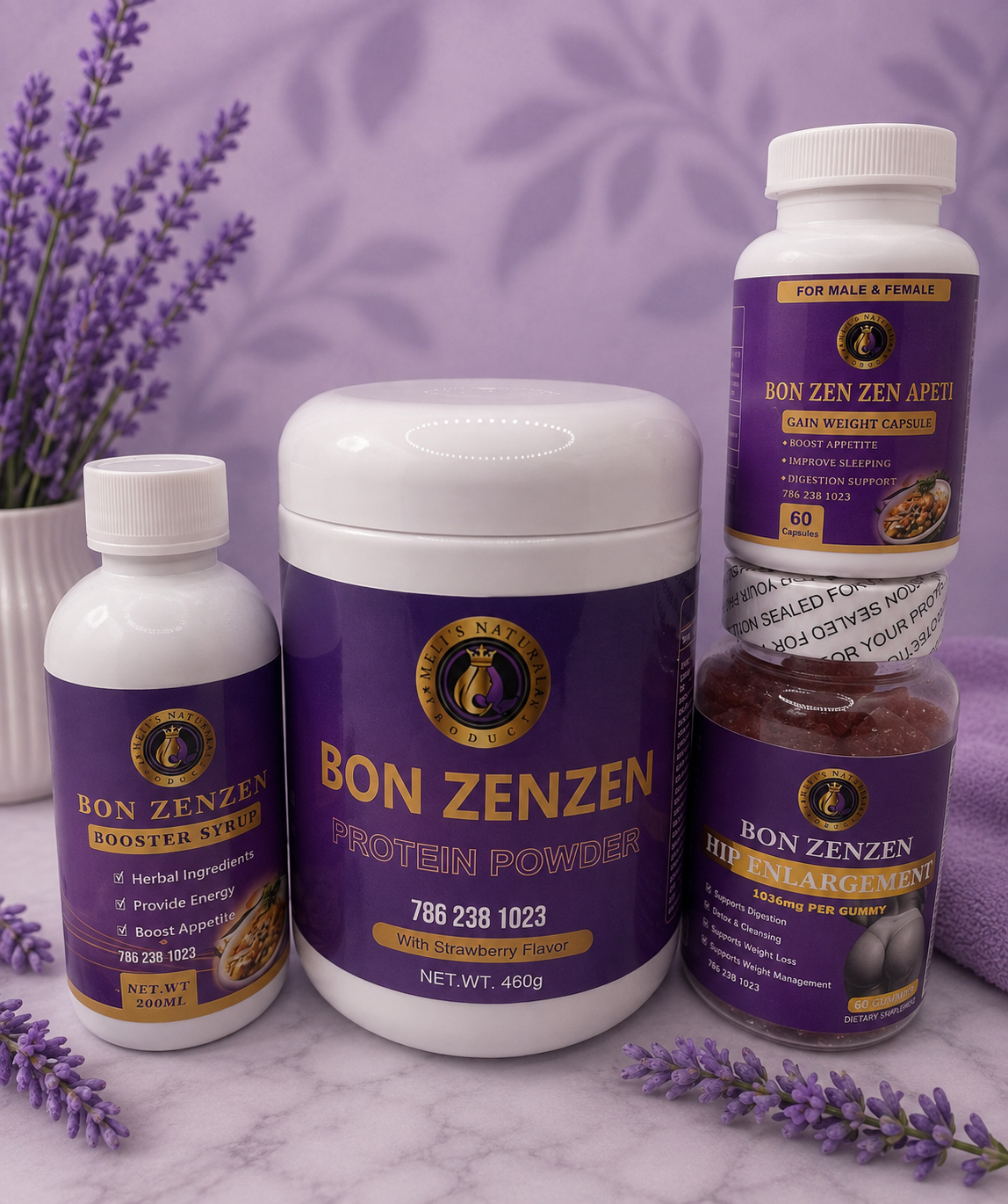 4 products Protein booster syrup  & appetite capsule