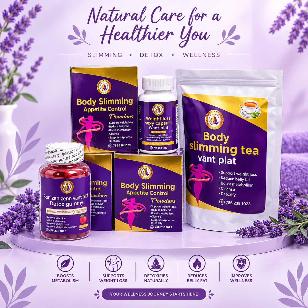 6 products weight management set